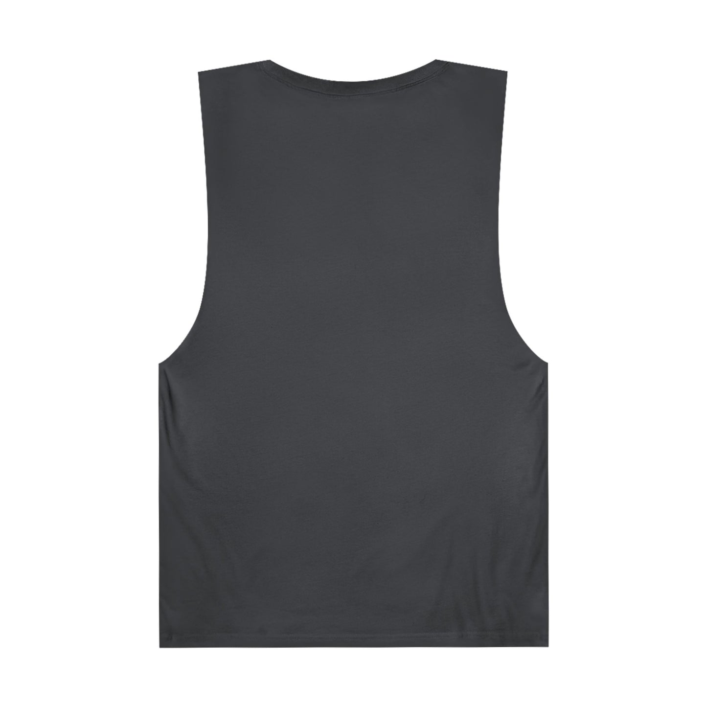 Black sleeveless shirt on a white background