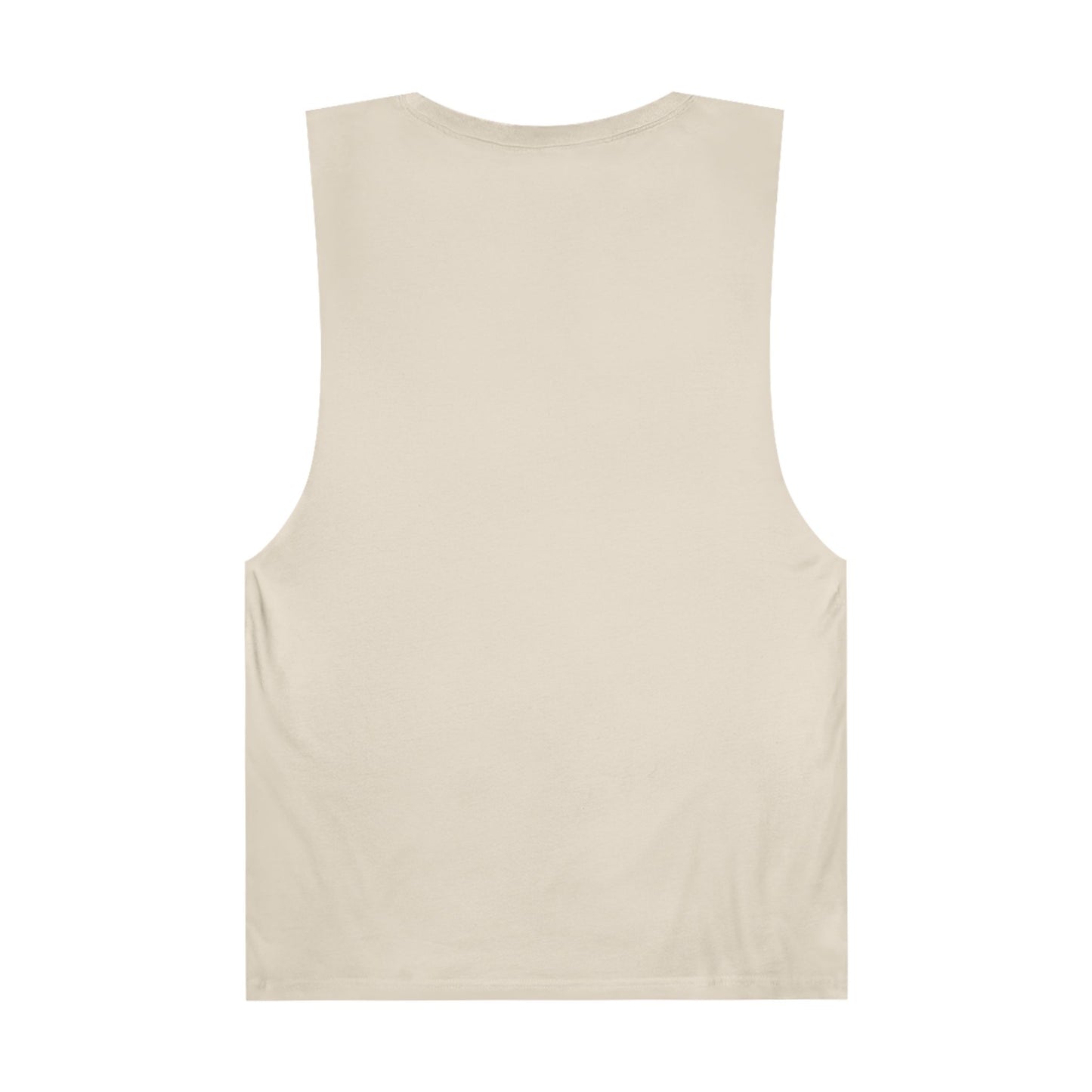 Beige sleeveless shirt on a white background