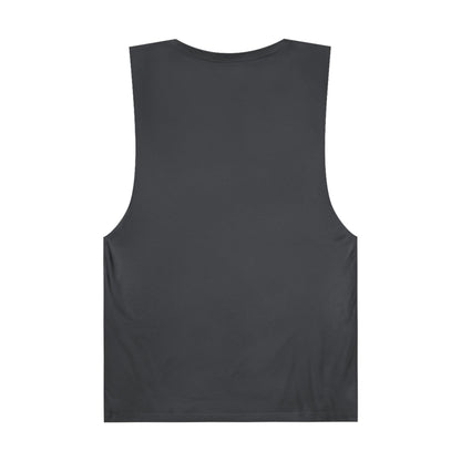 Black sleeveless shirt on a white background