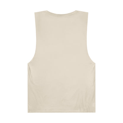 Beige sleeveless shirt on a white background