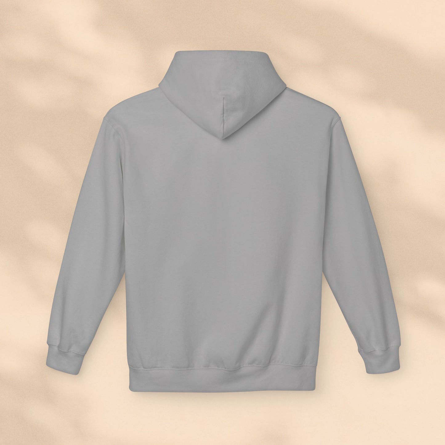 Flat lay rear view of gray Soft & Sleek hoodie