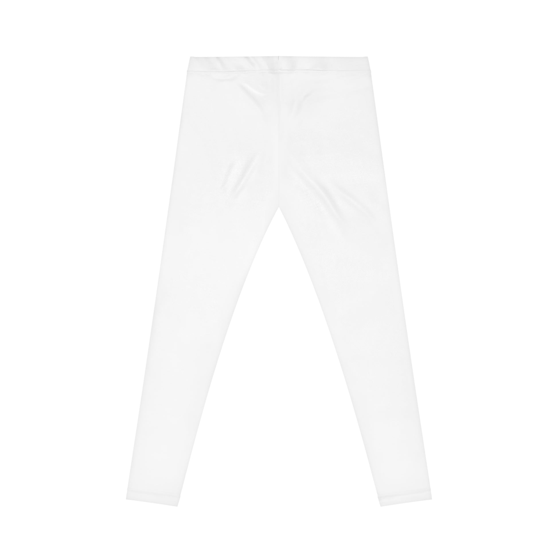 Flat lay rear view of white Soft & Sleek leggings with no visible branding