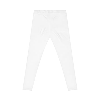 Flat lay rear view of white Soft & Sleek leggings with no visible branding