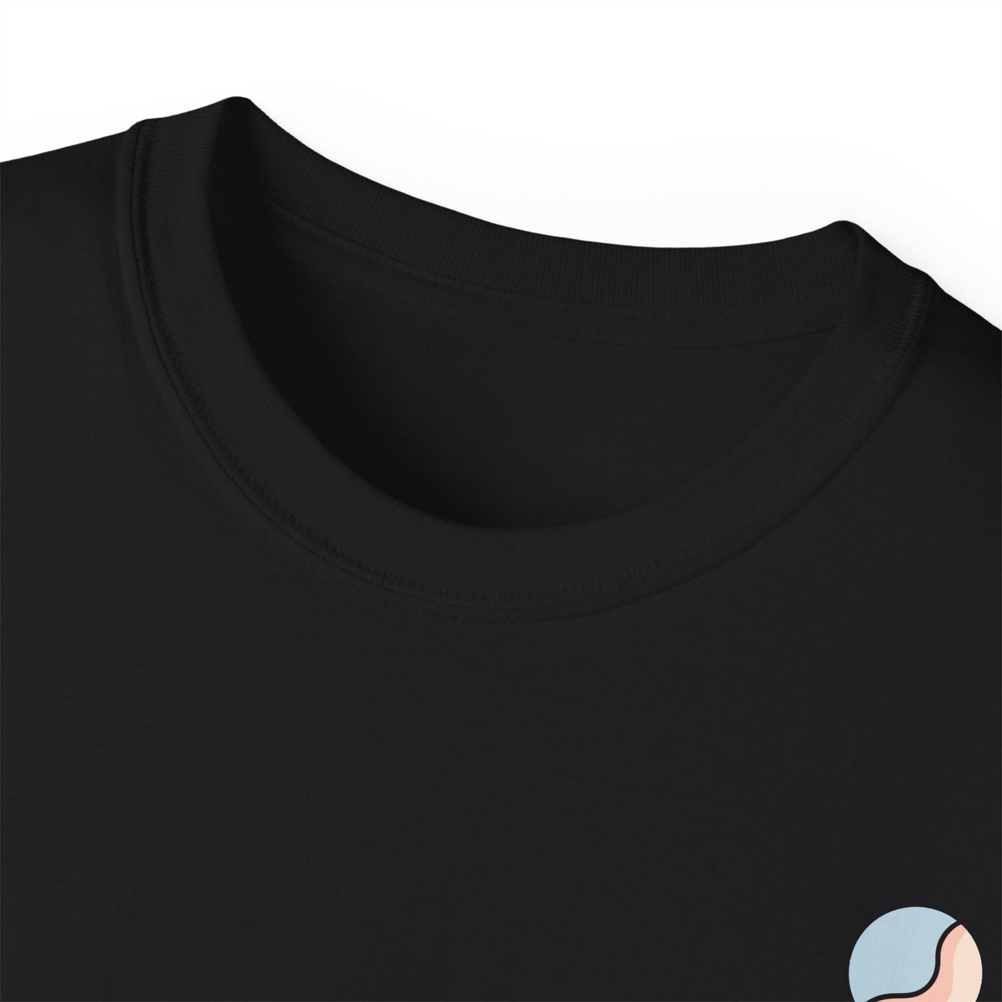 Folded black Soft & Sleek t-shirt with emblem
